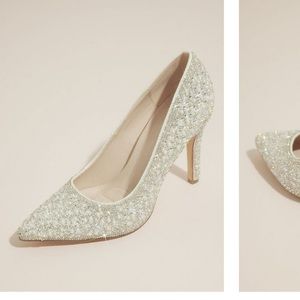 Galina Signature pearl and crystal pointed-toe pumps